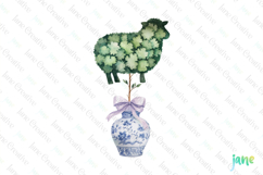 Easter Lamb Chinoiserie Clipart Product Image 1