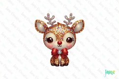 Sparkling Christmas Reindeer Character Clipart Product Image 1