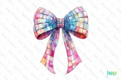 Girly Glitter Coquette Valentine Bow Clipart Product Image 1