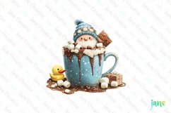Gnome Coffee Cup Watercolor Clipart Product Image 1