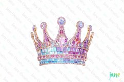 Girly Glitter Coquette Valentine Crown Clipart Product Image 1