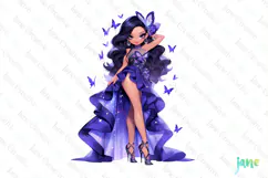 Spring Fashion Girl Sublimation Clipart Product Image 1