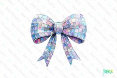 Girly Glitter Coquette Valentine Bow Clipart Product Image 1