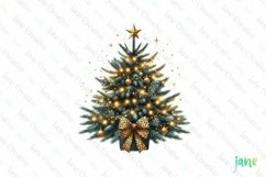 Glitter Leopard Christmas Tree Clipart Product Image 1