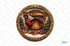 3D Wood Carved Christmas Ornaments Clipart Product Image 1