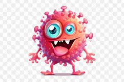 Cartoon Viruses Sublimation Clipart Product Image 3