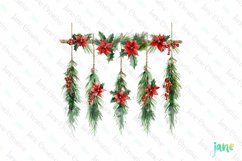 Hanging Christmas Strings Clipart Product Image 1