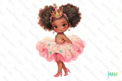 Baby Girl Ballerina Sublimation Clipart Product Image 1