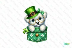 St. Patrick&#039;s Day Dog Pocket Clipart Product Image 1