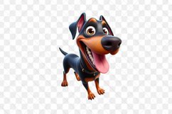 Whimsical Funny Doberman Dog Clipart Product Image 2