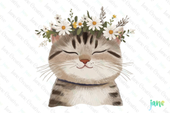 Cat Spring Rustic Farm Vintage Clipart Product Image 1