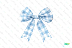 Gardening Girl Checked Bow Sublimation Clipart Product Image 1