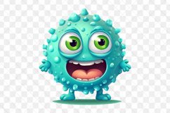 Cartoon Viruses Sublimation Clipart Product Image 4