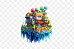 Watercolor Pixelated Sublimation Clipart Product Image 2