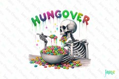Hungover Sarcastic Skeleton Clipart Product Image 2