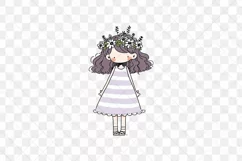 Girl With Flowers Children's Book Clipart Product Image 2