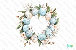 Easter Egg Wreath Clipart Product Image 1