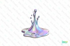 Holographic Drips And Splashes Clipart Product Image 1