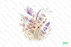 Pastel WildFlowers Clipart Product Image 1