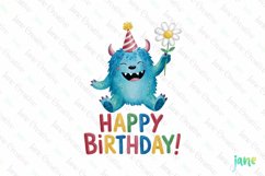 Happy Birthday Animals Sublimation Clipart Product Image 1