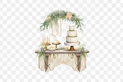 Green Boho Baby Shower Decoration Sublimation Clipart Product Image 2