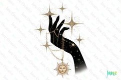 Woman Hand With Celestial Gold Clipart Product Image 1