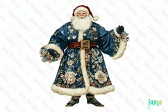 Christmas Santa Claus Chinoiserie Clipart Product Image 1