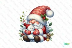 Cute Christmas Gnome And Polar Bear Clipart Product Image 1
