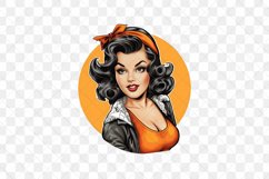 Vintage Pin Up Halloween Girl Clipart Product Image 2