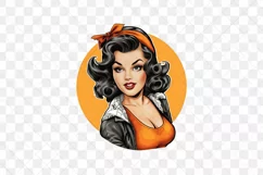 Vintage Pin Up Halloween Girl Clipart Product Image 2