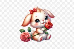 Bunny And Roses Clipart Product Image 2