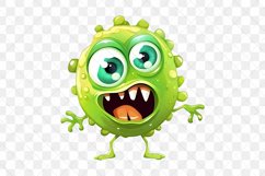 Cartoon Viruses Sublimation Clipart Product Image 7