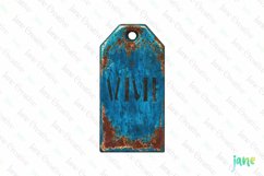 Vintage Ruined Metal Tags Clipart Product Image 1