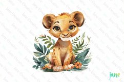 Baby Jungle Lioness Clipart Product Image 1