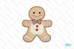 Christmas Gingerbread Patchwork Illustration Product Image 1