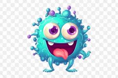 Cartoon Viruses Sublimation Clipart Product Image 8