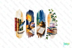 Book Lovers Brushstroke Clipart Product Image 1