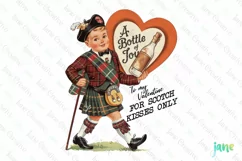 A Bottle of Joy Vintage Valentine PNG Product Image 1
