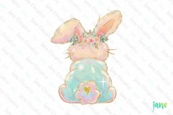Brushstroke Easter Bunny Coquette Clipart Product Image 1