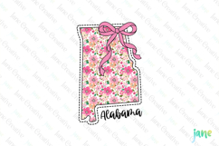 Alabama Floral Coquette PNG - 50 States Design Product Image 1
