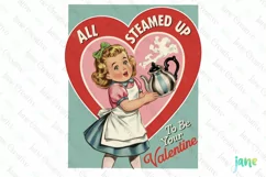 All Steamed Up Vintage Valentine PNG Product Image 1