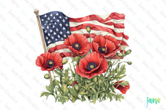 American Flag Bundle Sublimation Clipart Product Image 1