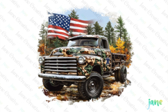 American Flag Bundle Sublimation Clipart Product Image 1