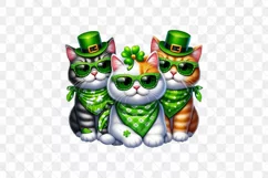 Patrick's Day Colorful Trio Of American Shorthair Cat Product Image 2