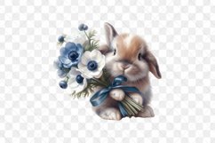 Rabbits And Anemones Bloom Clipart Product Image 2