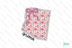 Arizona Floral Coquette PNG - 50 States Design Product Image 1