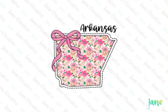 Arkansas Floral Coquette PNG - 50 States Design Product Image 1
