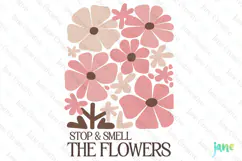 Stop And Smell The Flowers Abstract Flower SVG PNG Clipart Product Image 1