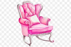 Baby Girl Elements Watercolor Sublimation Clipart Product Image 4