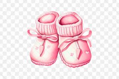 Baby Girl Elements Watercolor Sublimation Clipart Product Image 7